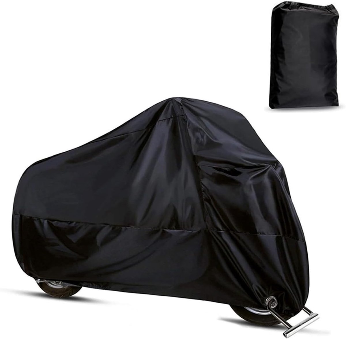 Casalora Scooterhoes - Motorhoes - Waterdichte motorhoes - Regen- en stofdichte motorbeschermhoes - UV-bescherming - Sneeuwbescherming - Met reflecterende strips - 220*95*110cm -Geschikt voor Binnen en Buiten - Zwart