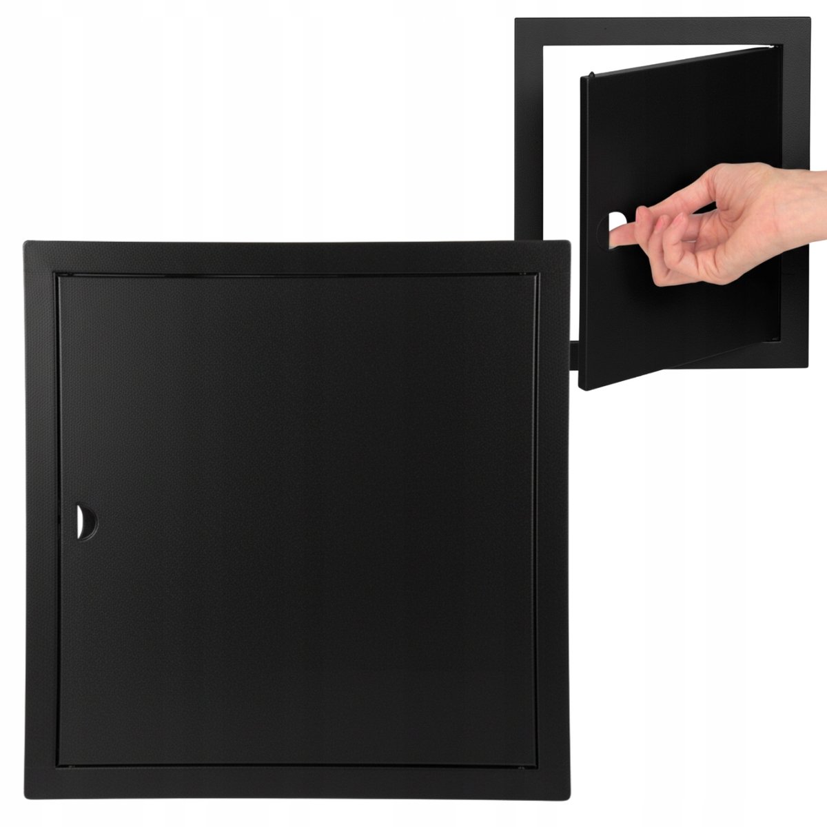Zwarte Metalen Luik 50x50cm - Universeel & Makkelijk Toegankelijk