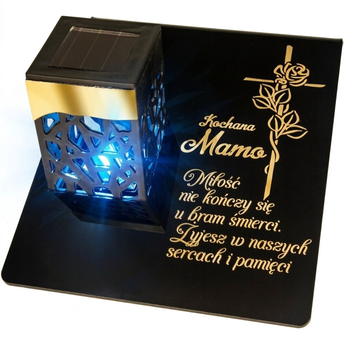 Merkloze Zonne-Graflicht met LED, Decoratieve Grafsteen Lamp