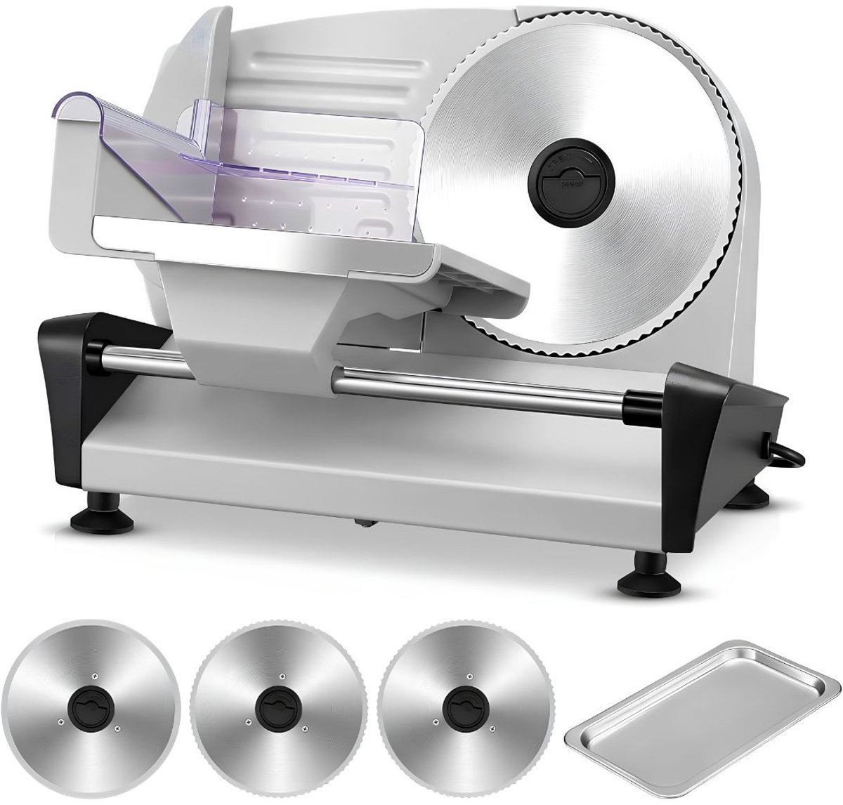 NIVA® Broodsnijmachine - Elektrische Broodsnijmachine - Universele Snijmachine - Zilver - 38cm x 22cm x 29cm
