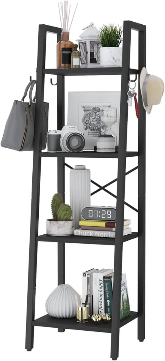 ZRNS® Ladderkast - Ladderrek - Vrijstaande Boekenkast - 4-Laags