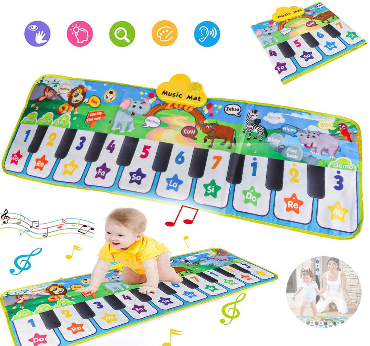 Pianomat, Muzikale Speelmat, Muzikaal Speelkleed Voor Kinderen, Educatief Speelgoed Voor Peuters.