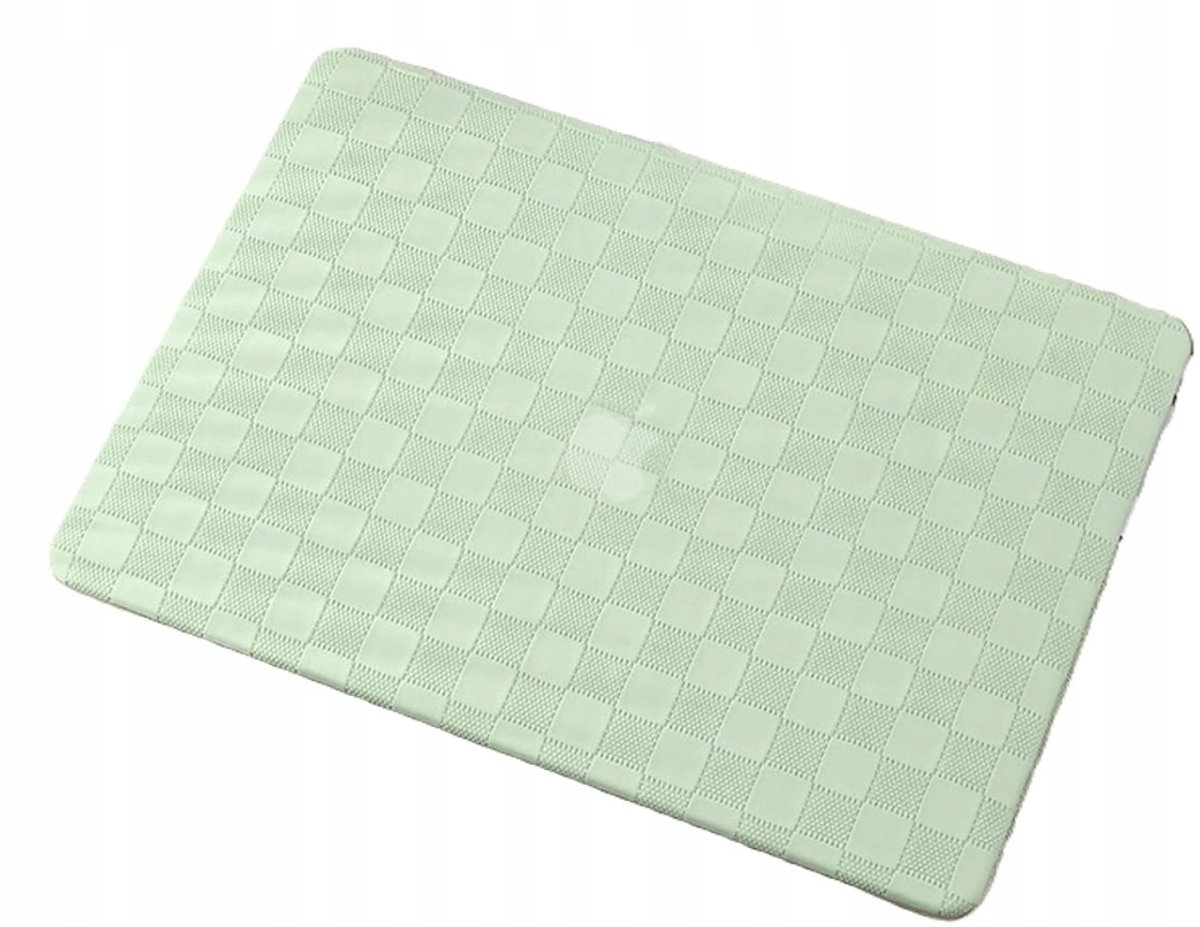 Merkloos MacBook Air 13.6" M2 (A2681) hoesje met groene ruit - 360° bescherming