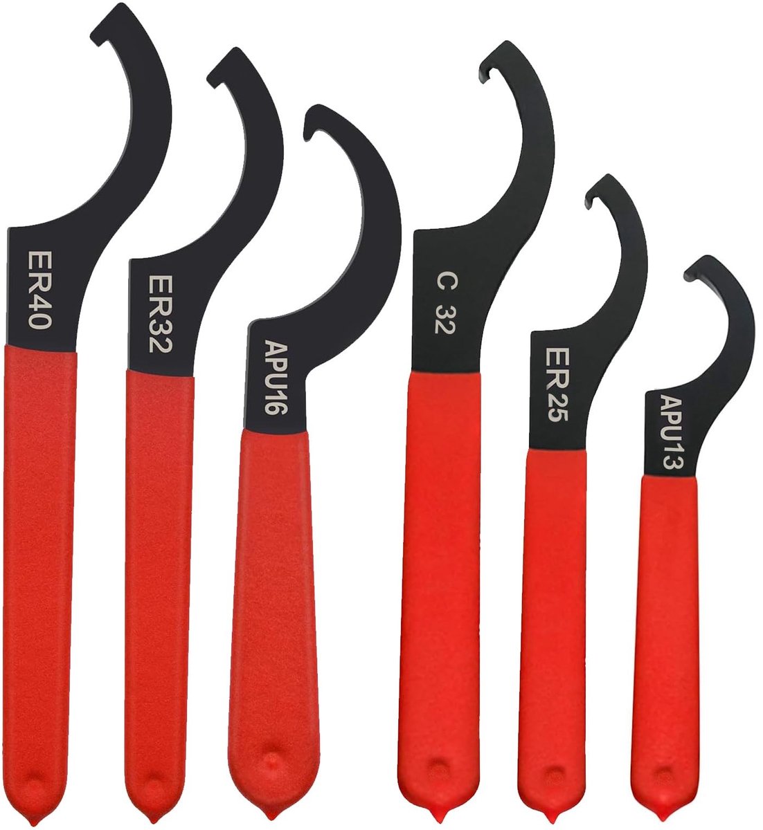 SolidKeus - Set van 6 Haak Sleutels voor Mechanische Toepassingen