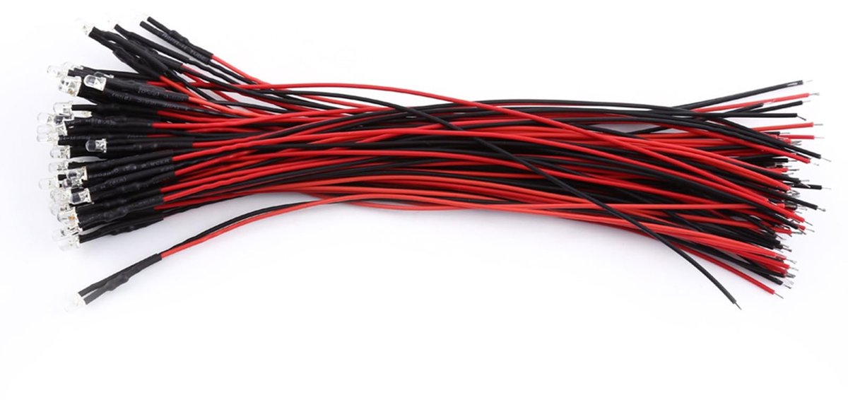 SolidKeus - 50 Stuks 3mm LED Diodes met Laag Energieverbruik