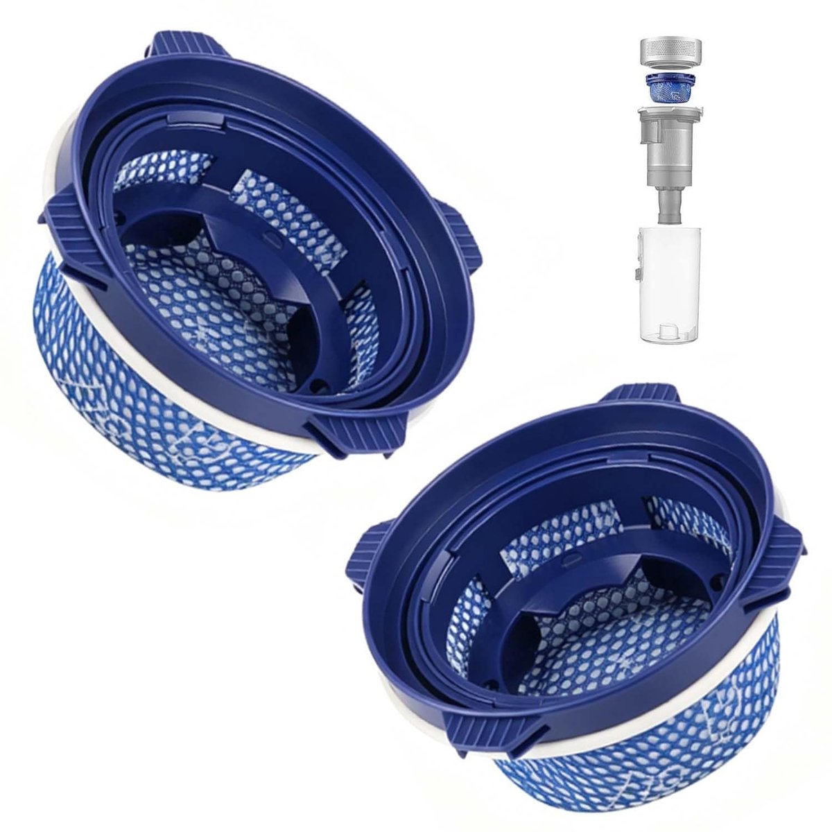 SolidKeus - 2 HEPA Filters voor Draadloze Stofzuigers