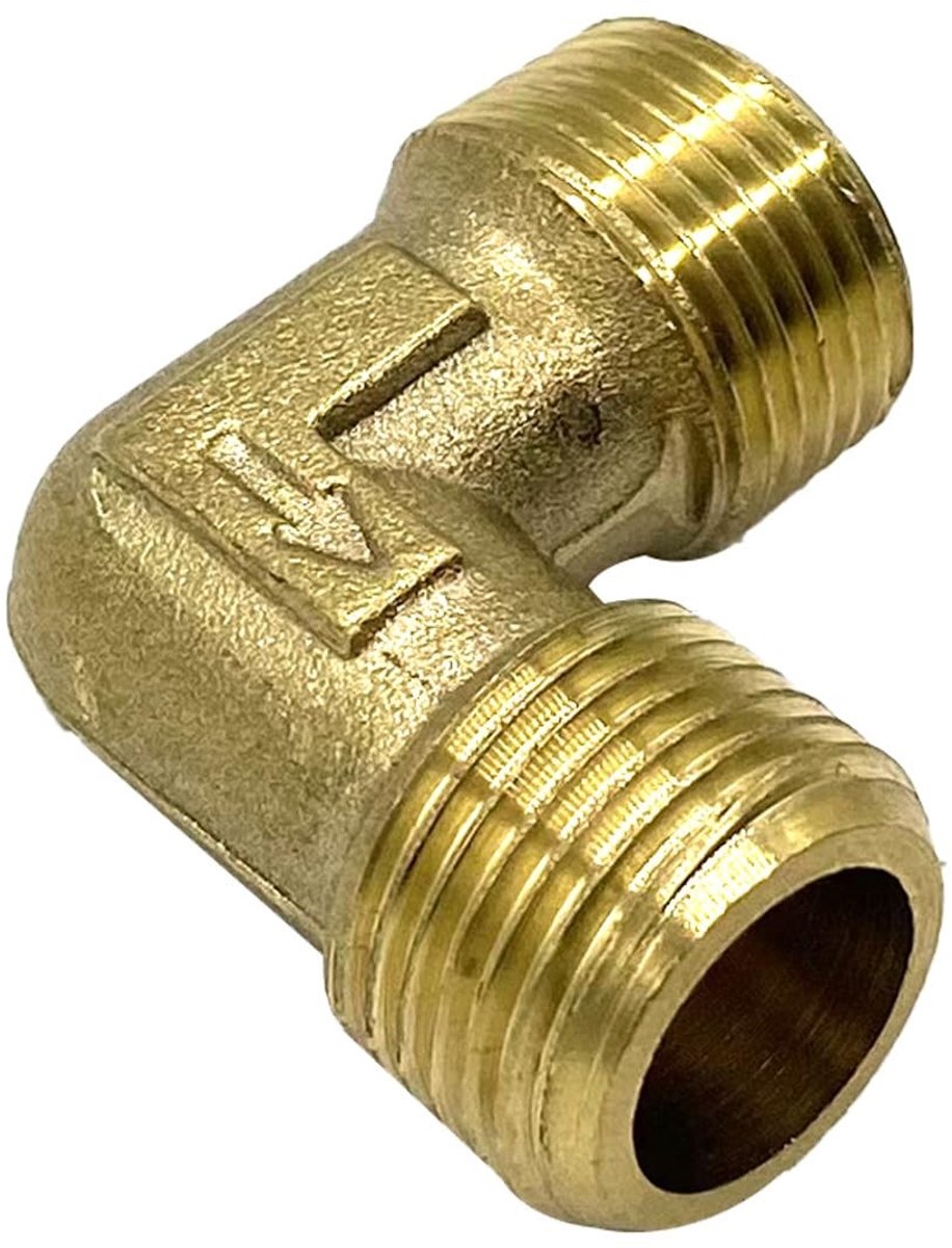 SolidKeus - Messing Mannen Elbow Connector voor Luchtcompressor