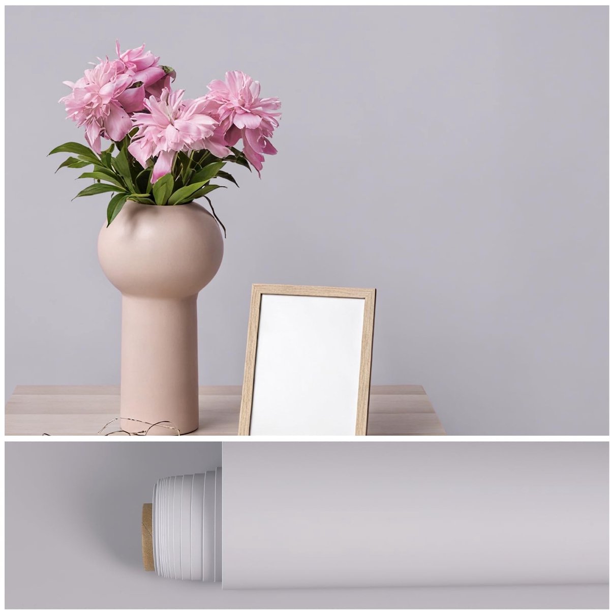 SolidKeus - Lila-Grijs Zelfklevend Behang 40 cm x 300 cm Waterdicht