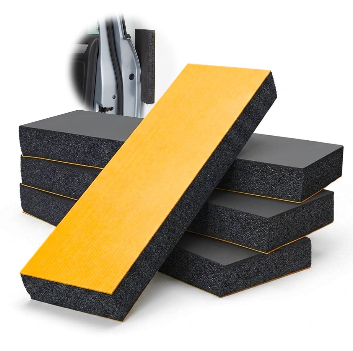 SolidKeus - Set van 4 Zelfklevende Garagewandbeschermers 30 x 10 x 3 cm