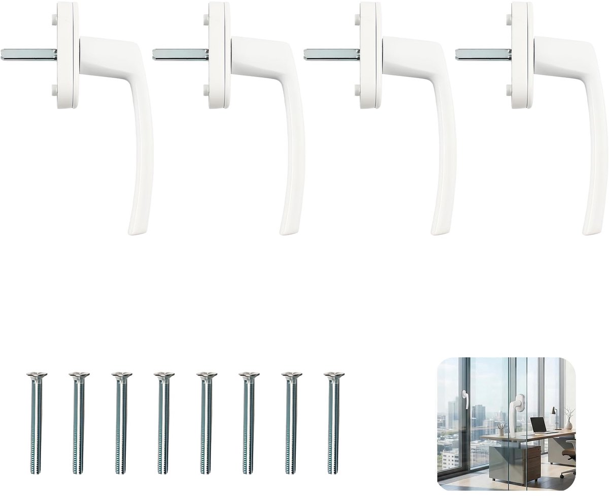 SolidKeus - Aluminium Raamgrepen voor Veiligheid in Huis (4 Stuks)