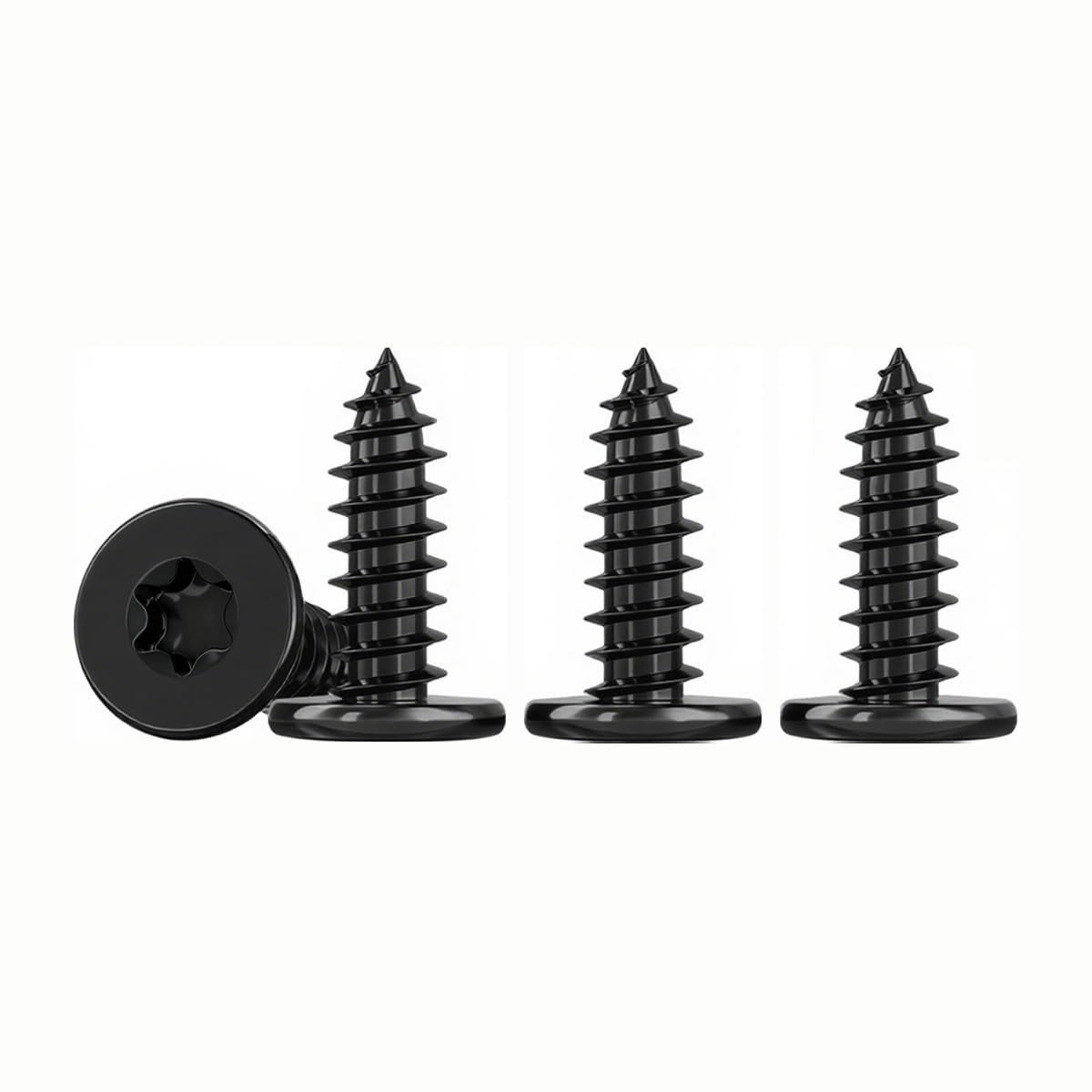 SolidKeus - Zwarte Torx Houtschroeven M4 x 12 mm, 50 Stuks