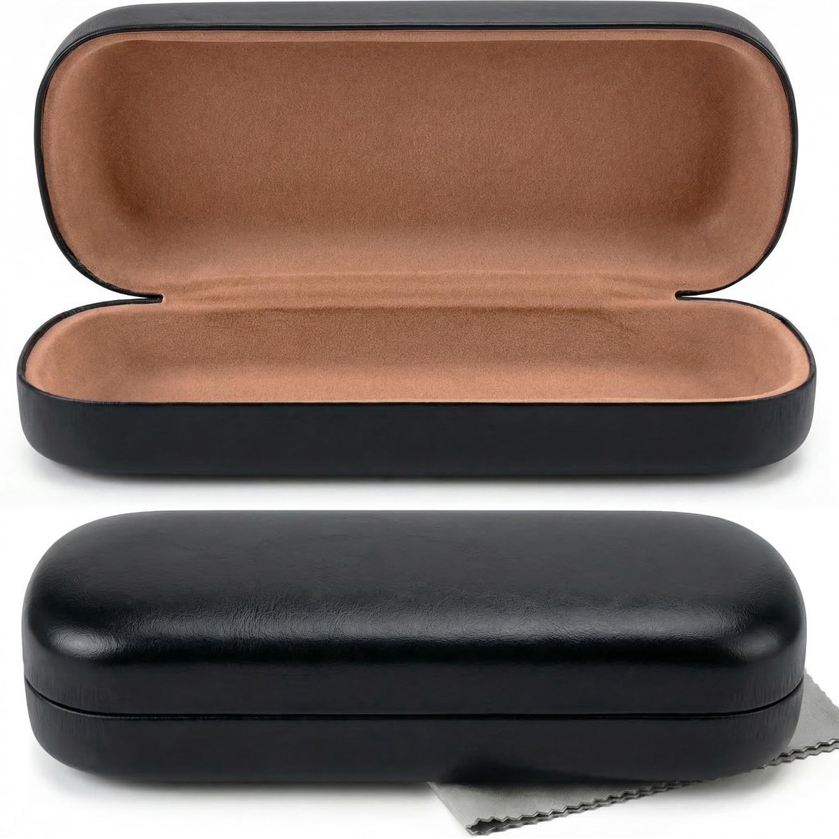 SolidKeus - Hardcase Brilhouder met Microvezeldoek, Zwart