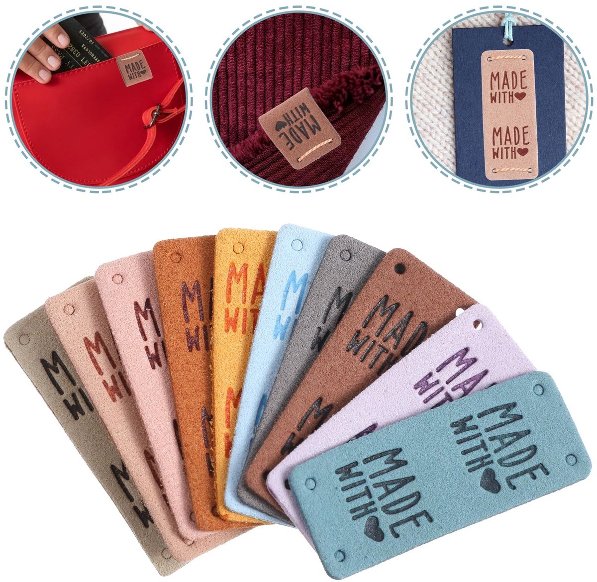 SolidKeus - 50 Stuks Handgemaakte Labels 'With Love' voor DIY Projecten