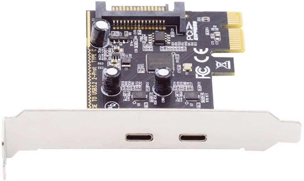 SolidKeus - USB PCI-E Express 1x Kaart met Dual Type-C