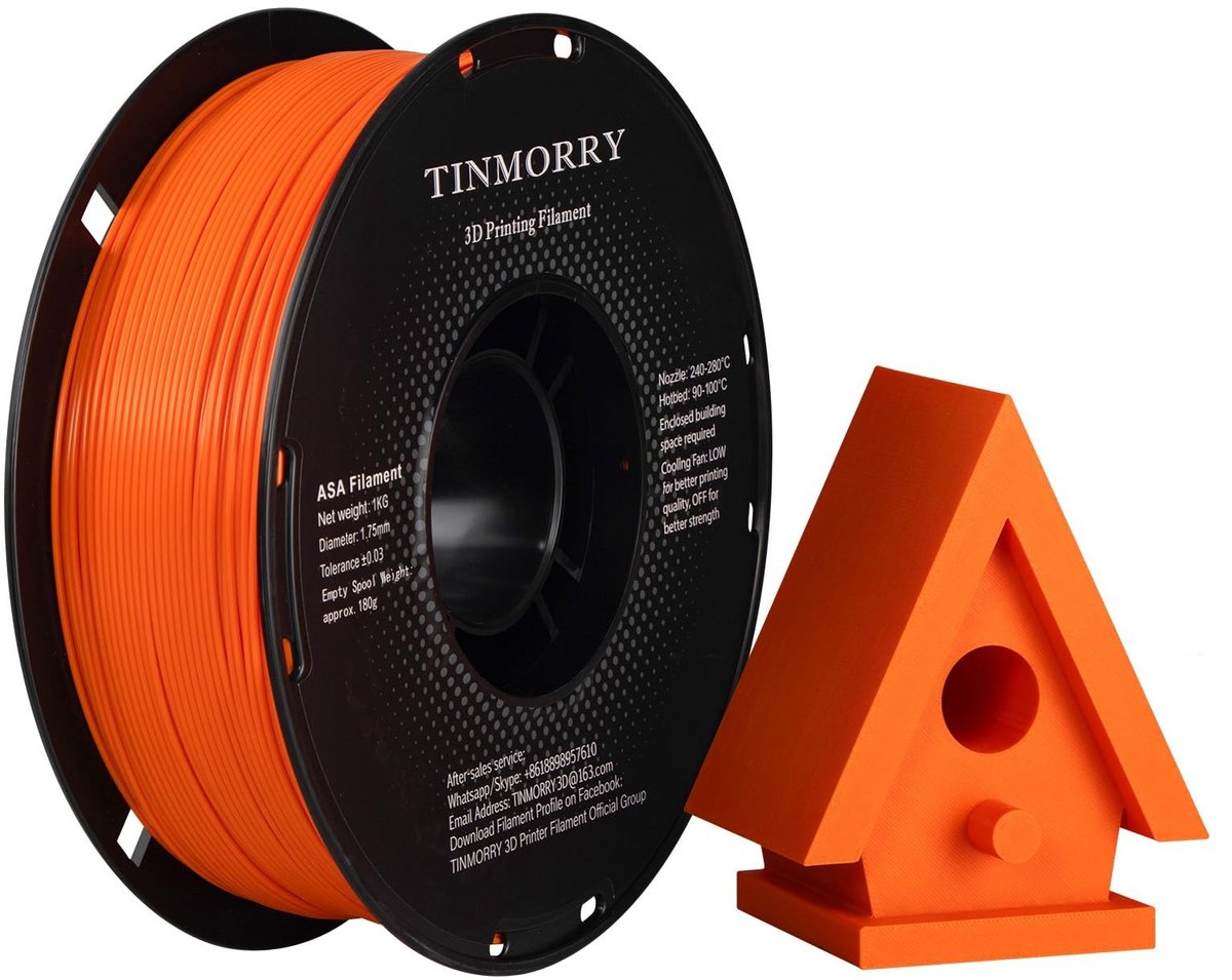SolidKeus - ASA Filament 1.75 mm voor 3D Printers (1KG, Oranje)