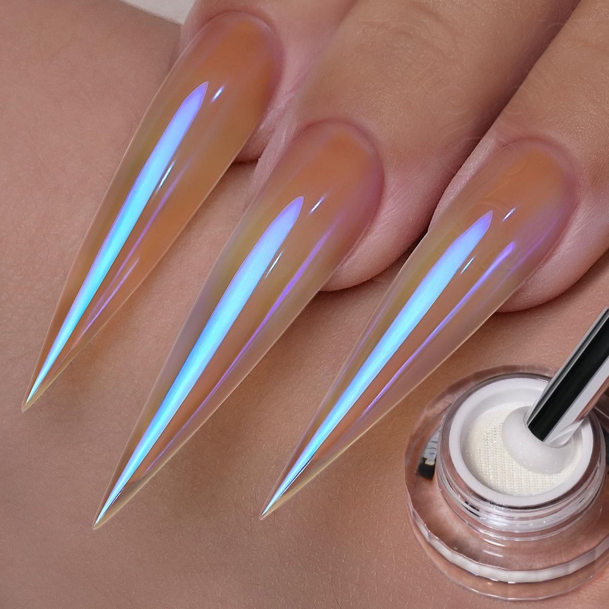 SolidKeus - Aurora Chrome Nagellak Poeder voor Glitter Nagels