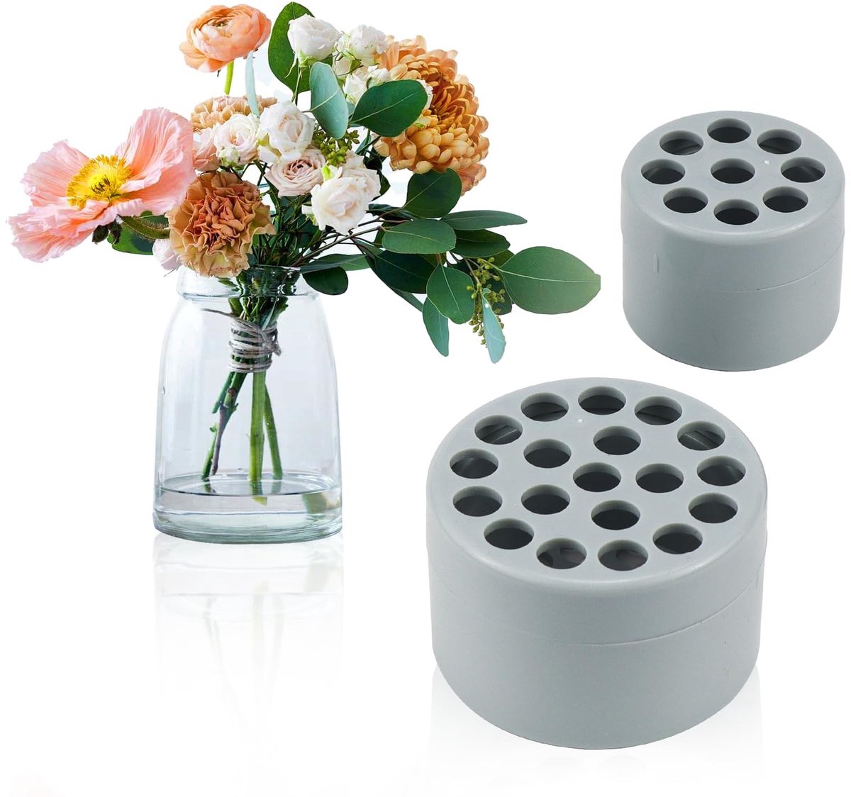 SolidKeus - Set van 2 Spiral Bloem Stemhouders