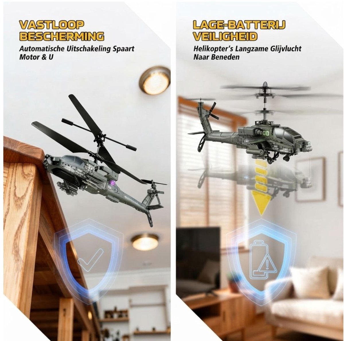 NIVA® Rc Helicopter - Bestuurbare Helikopter - Rc Helicopter voor Buiten - Groen - 29cm x 10cm x 12cm — cadeau in Spellen & Speelgoed - foto 6