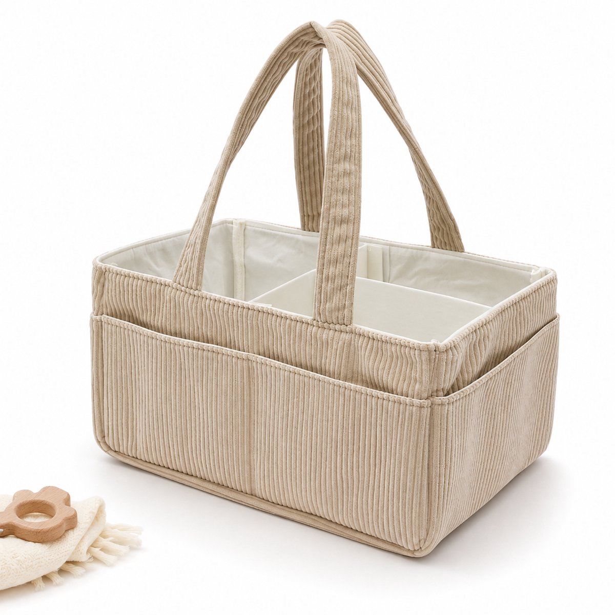 Bobypet - Luiertas - Babytas - Zwangerschapstas - Reistas Voor Moeder En Baby - Multiple Pockets - Voor Babykleding En Spullen Familie - Wit