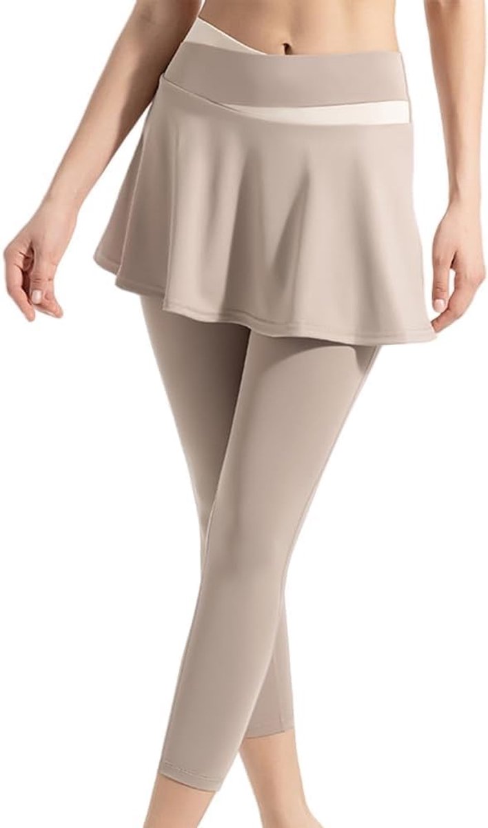 Leggings met rok voor dames, atletische leggings met rokken voor sportschool, golf, tennis