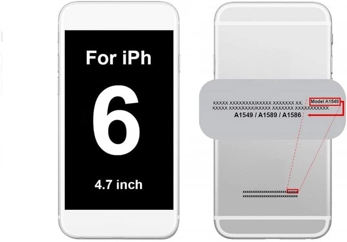 Connector compatibel met iPhone 6 - Charging Port Flex-kabel, Licht grijs (A1549, A1586, A1589)
