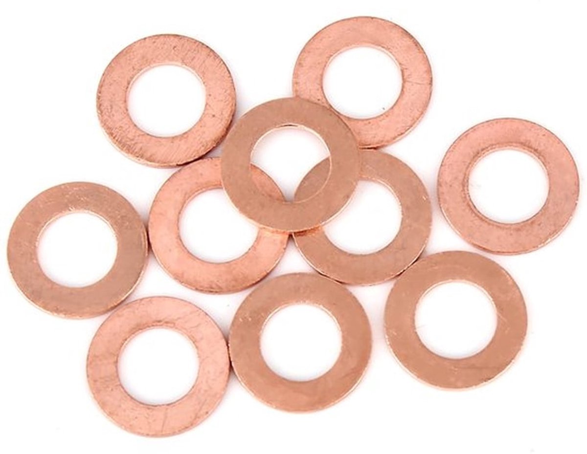 Afdichtring Set van 10 - Koperen Schijven - Platte Afdichtring - 12 x 22 x 1,5 mm - Duurzaam Materiaal - Veelzijdig Gebruik - Ring