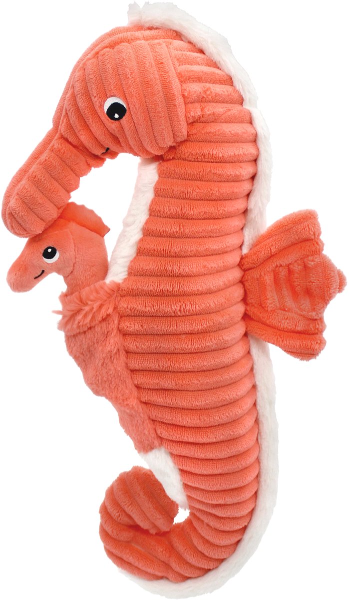 Les Ptipotos Papadou The Seahorse Knuffel - Coral