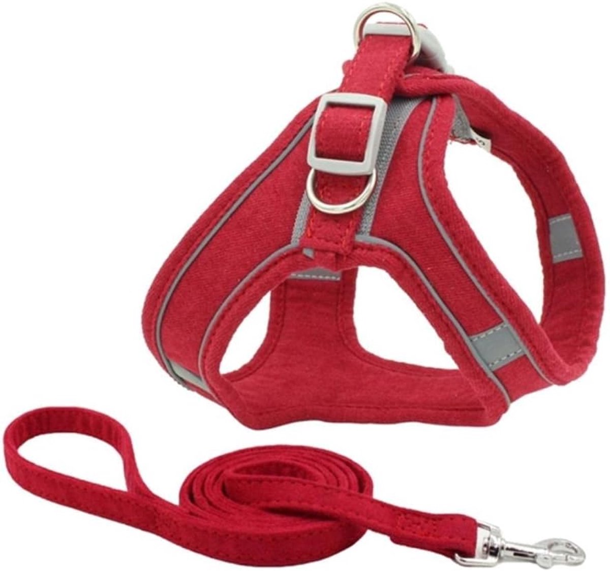 Harness Dog Harness With Leash Pet Adjustable Reflective Vest Walking Lead Breathable Dog Leash Pet Chest Harness-R,Xl