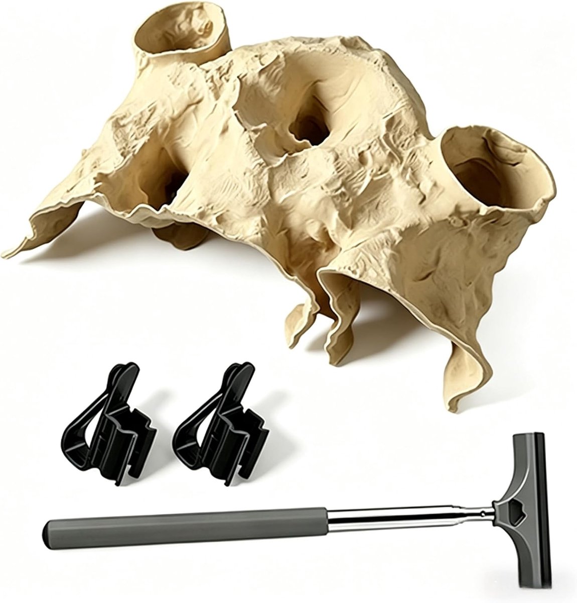Ondergrondse tunnel, multifunctionele garnalenholte en aquariumhol, aquariumtunnel, ondergrondse visholte-aquaria, decoratie voor kleine vechtvissen en garnalenverstop, 18 x 10 x 4,5 cm