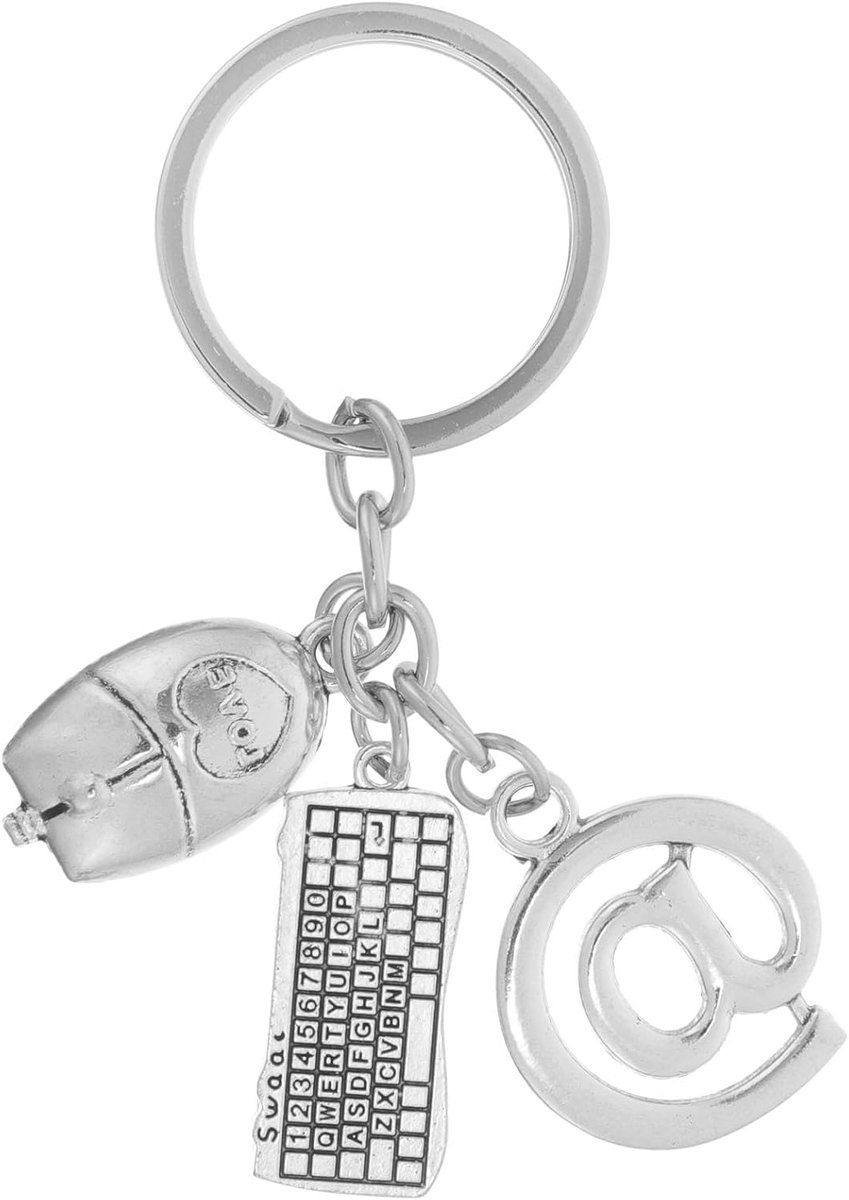 Toetsenbord Sleutelhanger Draagbare Hanger voor Computerliefhebbers Stijlvolle Portemonnees Decoratie voor Techniekliefhebbers Lichtgewicht