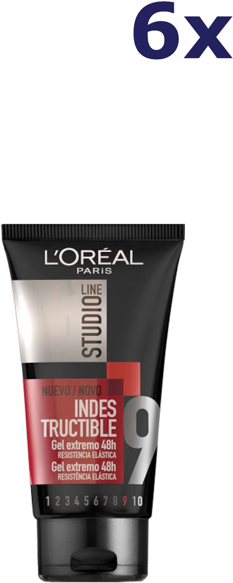 6x L’Oreal Studio Line – Haargel Indestructible 150 ml