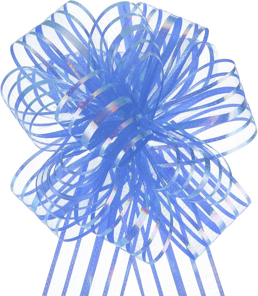 Strikken, grote strik, geschenkverpakking, strik, organza blauw, voor bruiloftsmanden, kerstfeest