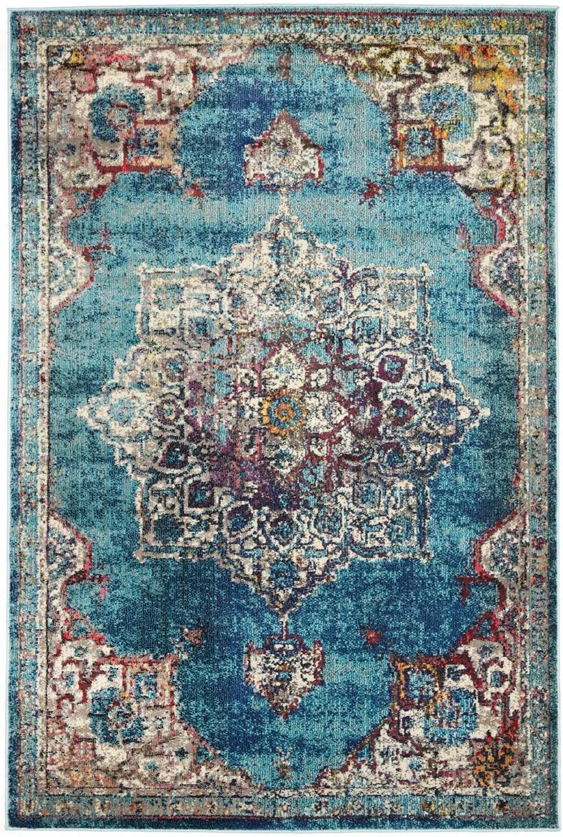 Balmoral Vloerkleed, 200 x 300 cm, Donker Teal | Moderne, Rechthoekig, Middelpolig, Alleen chemisch reinigen, Oeko-Tex 100, Woonkamer, Eetkamer, Slaapkamer, Keuken