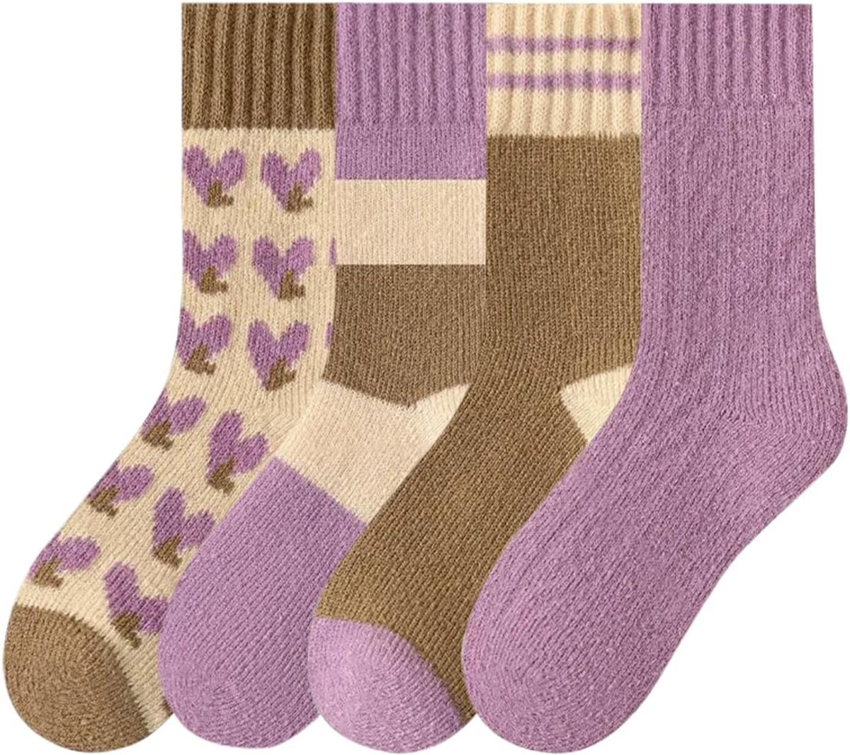Womens Calf Socks Y139DF O, roze, één maat
