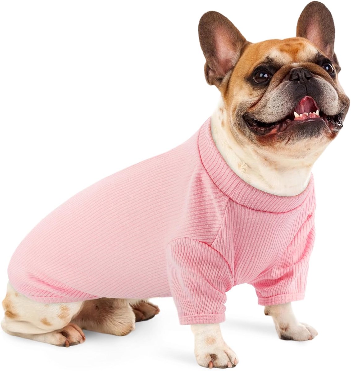 Hondentrui XL, zacht gebreid T-shirt voor Staffordshire Bull Terrier Springer Spaniel Shetland, lichtgewicht alledaagse huisdier top, comfort binnen en buiten, bloesem roze, XL