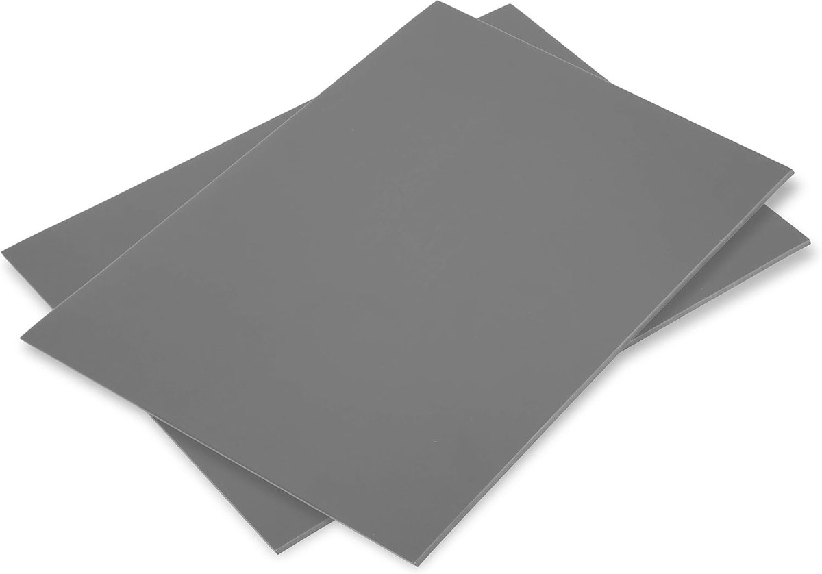 Set van 2 zachte rubberen linoldrukplaten, plat oppervlak, linolsnijset voor graveren, stempelen, knutselen en printprojecten, 20 x 25 cm