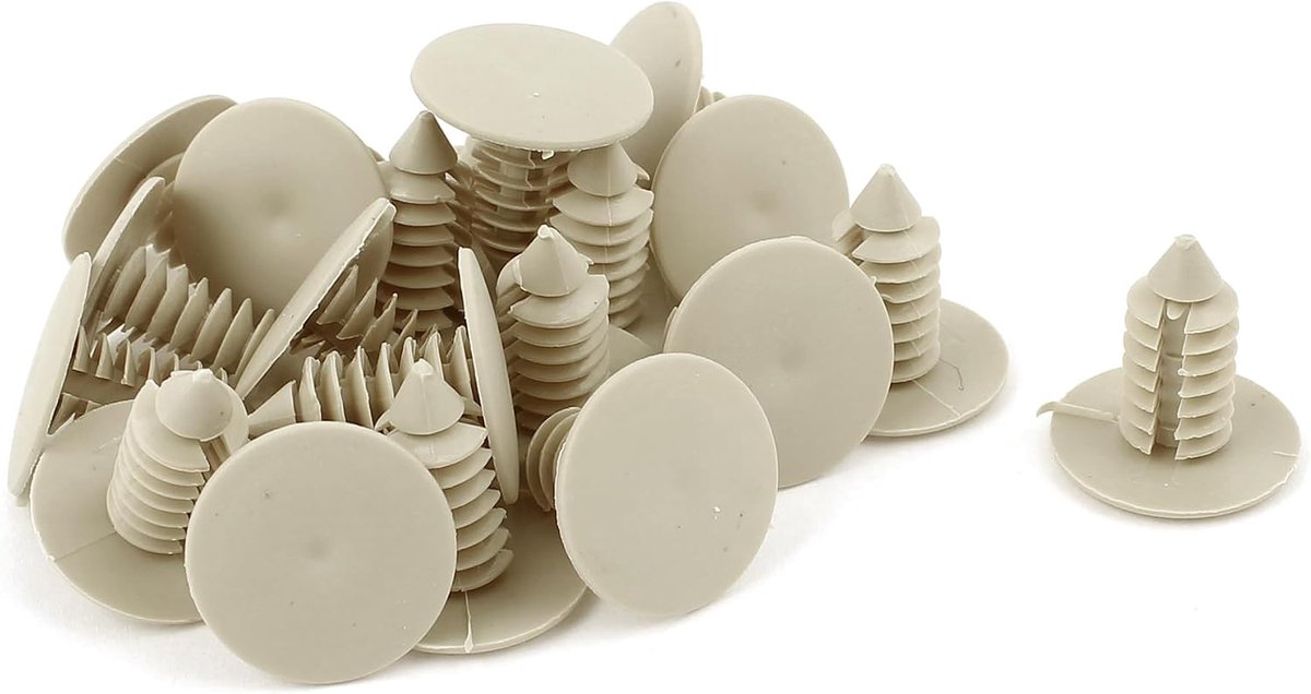 Sourcingmap Auto Beige Plastic Klinknagels Bumper Deurbevestiger Clips 20 Stks
