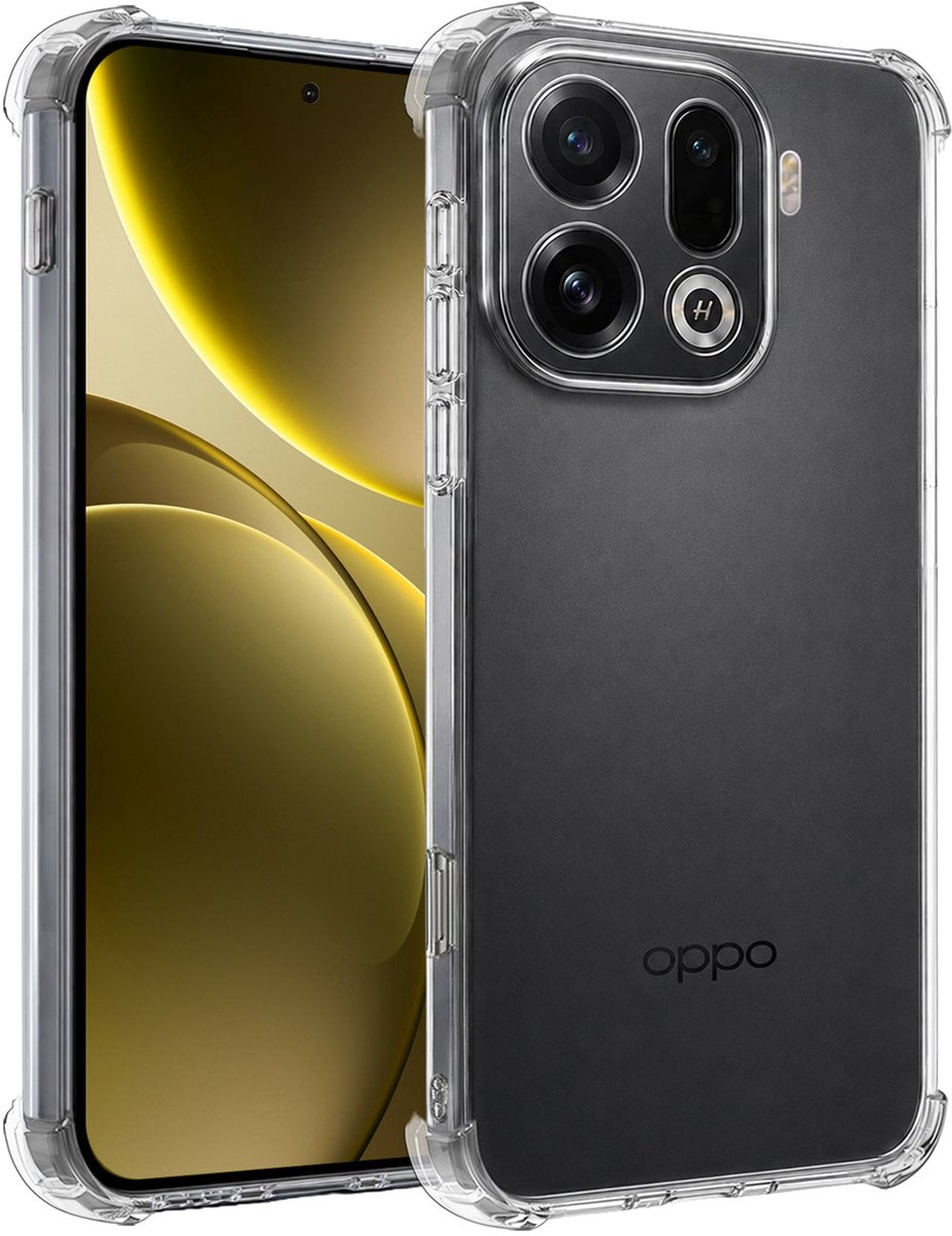 Hoesje - Geschikt voor OPPO Find X9 Pro - Sterk & Shockproof - Siliconen Case - Back Cover - Telefoon Hoes Shock Proof - Telefoonhoesjes - Transparant