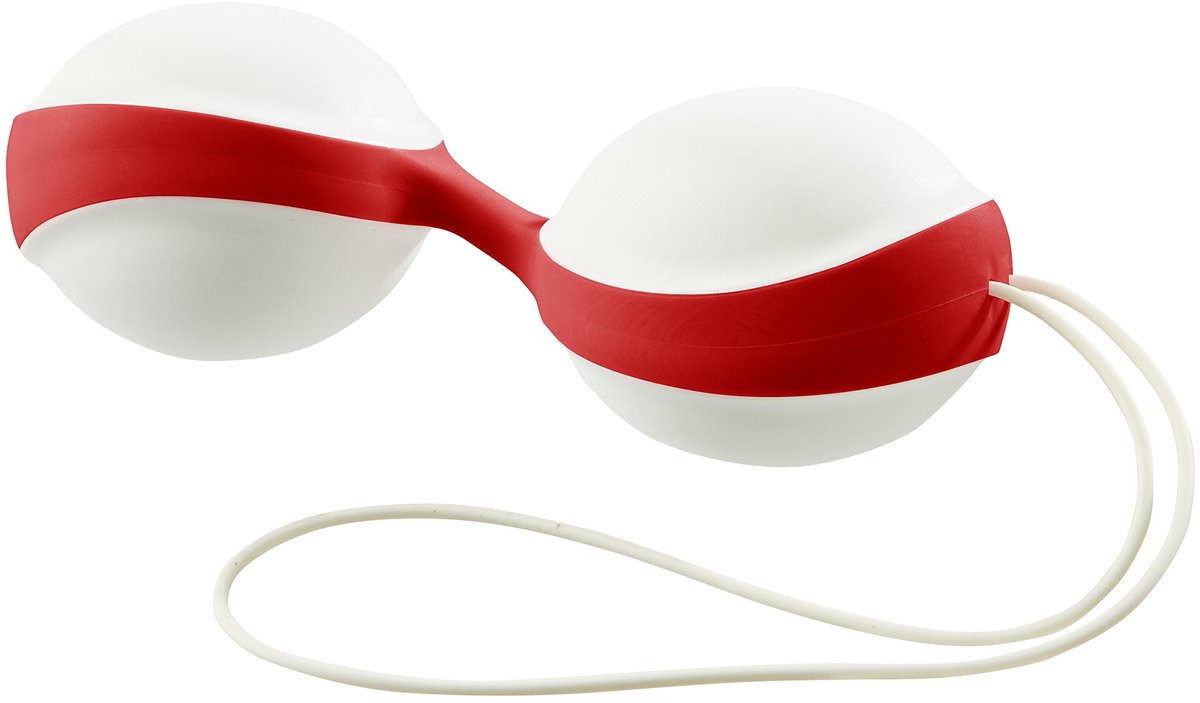 AMOR vaginale ballen voor het trainen van de bekkenbodemspieren I Versterking van de bekkenbodemspieren I Medische vaginale ballen I wit-donkerrood I Medisch product