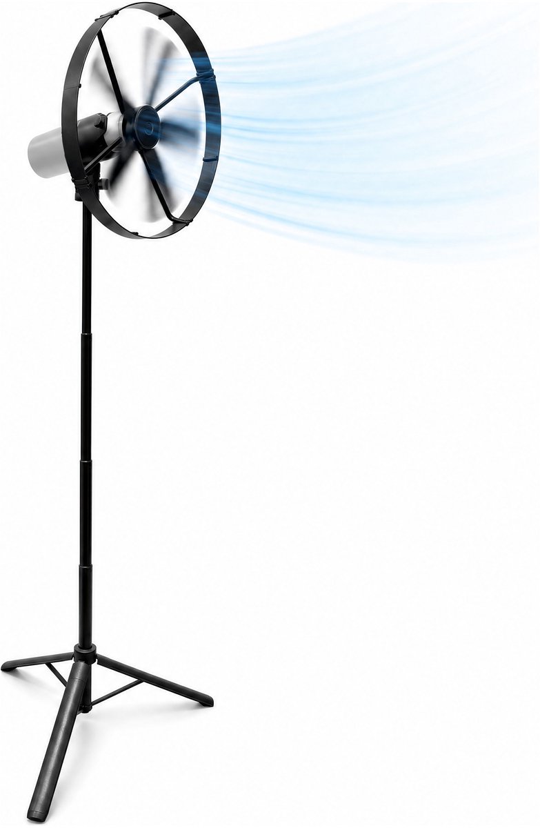 Caliber Draadloze ventilator met Standaard - Kantelbaar en Draaibaar - Fluisterstil en krachtig - 2 Standen - Inclusief LED Lamp - Accu niet meegeleverd - Werkt met PowerSnap Accu Platform (CPS-FAN)