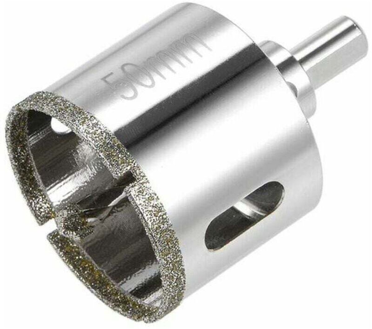 Diamantboren, 50 mm, geschikt voor het boren van gaten in glas, keramiek, porselein en keramische tegels.