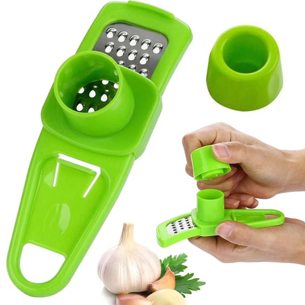 Claoner Knoflookpers - Handmatig - Kleine maalmachine - Handdruk - Keukengereedschap - Groen