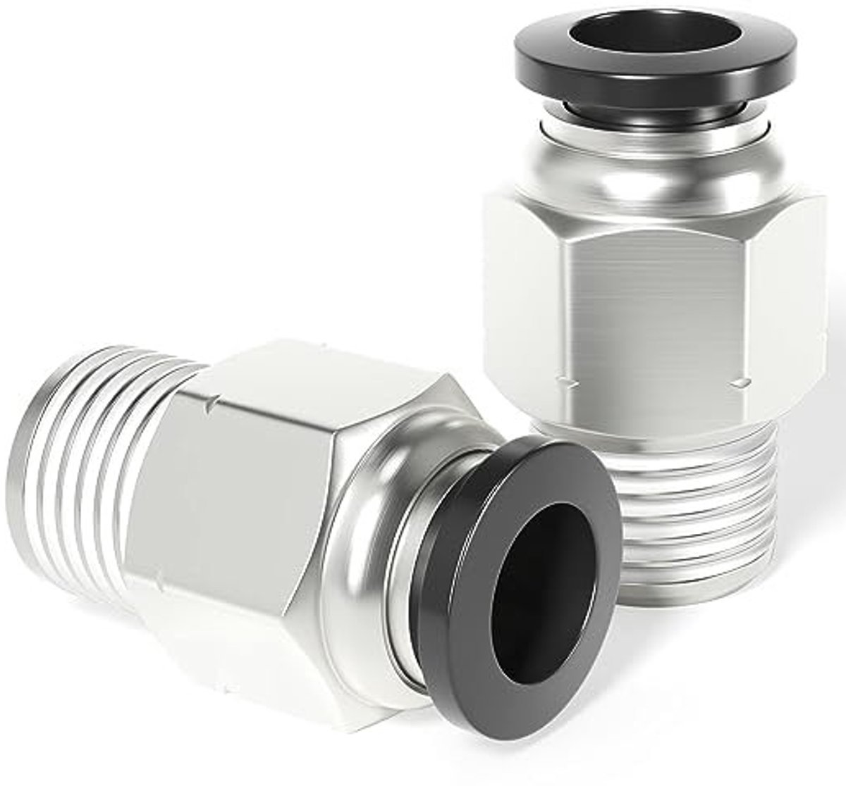 Omgoods - Set van 10 Messing Push-in Verbindingsstukken voor 8mm Buizen