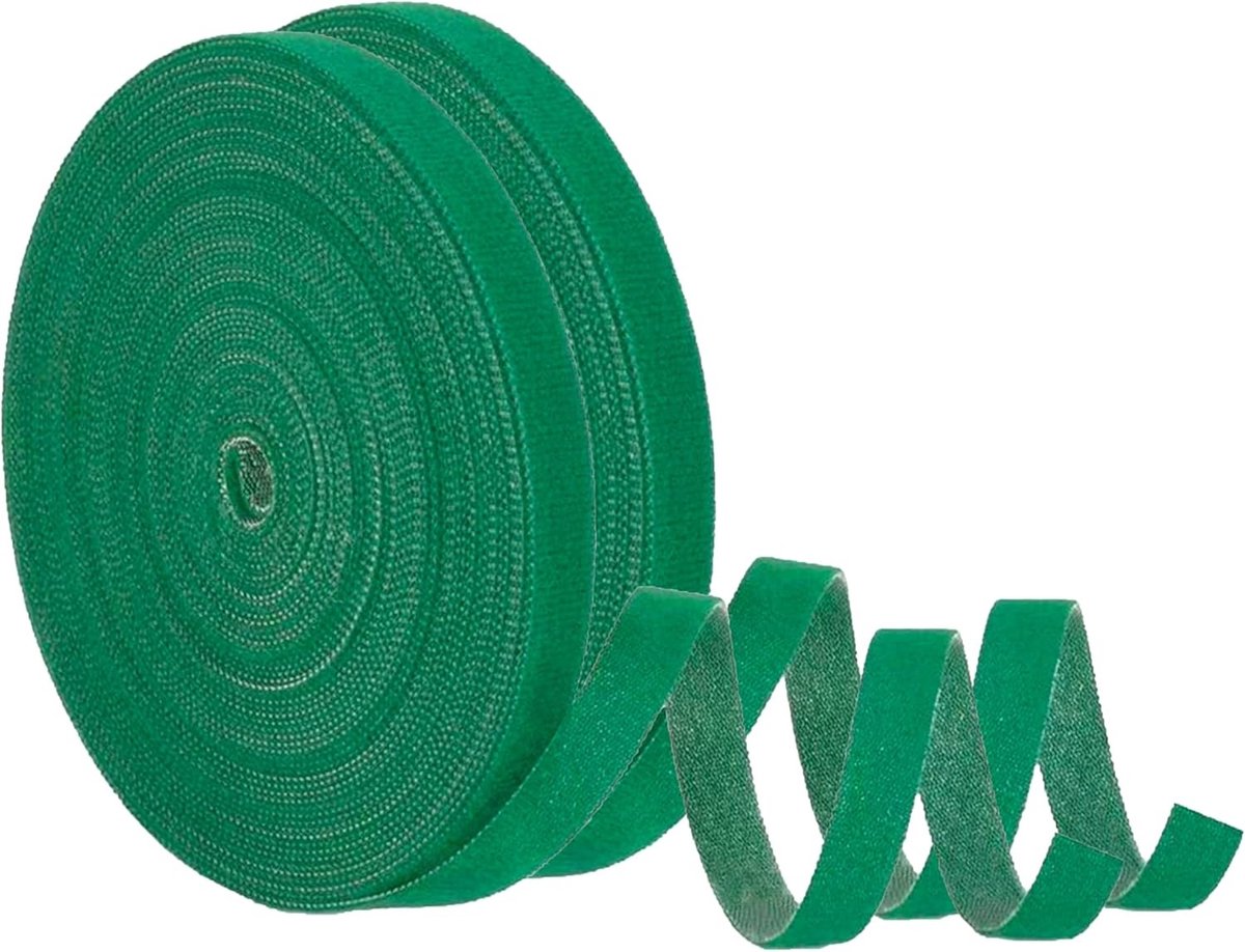 Plantenband Set - Klimhulp Bevestiging - Planten Steunen - Verstelbaar & Zelfhechtend - 2 Rollen - Groen