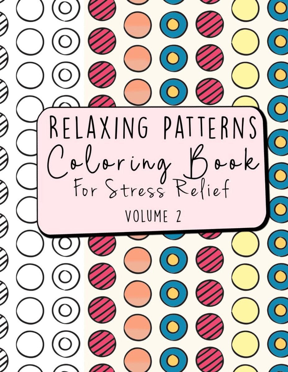 Patterns Coloring Book for Stress Relief Volume 2: A Satisfying Patterns Coloring Book with Easy and Intricate Designs for Mindful Relaxation