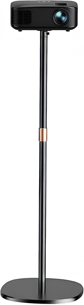360 graden draaibaar, voor de meeste projectoren, in hoogte verstelbaar 128-164 cm, met robuuste basis voor thuisbioscoop, speelkamer, kantoor