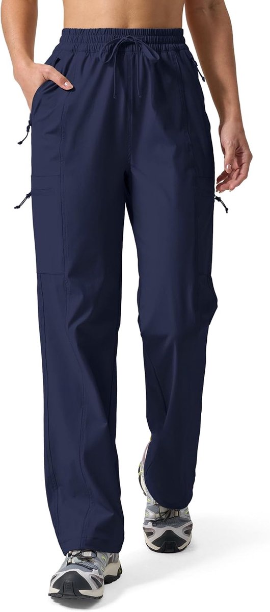 Wandelbroek voor dames, sneldrogend, licht, UPF 50+, outdoor cargobroek met zakken, 74 cm
