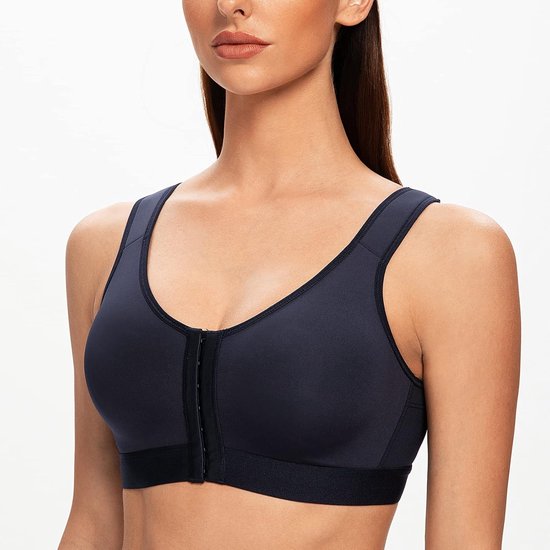 Vrouwen Volledige Dekking Front Bevestiging Draadloze Comfort Niet Gewatteerde Houding BH — afbeelding 3
