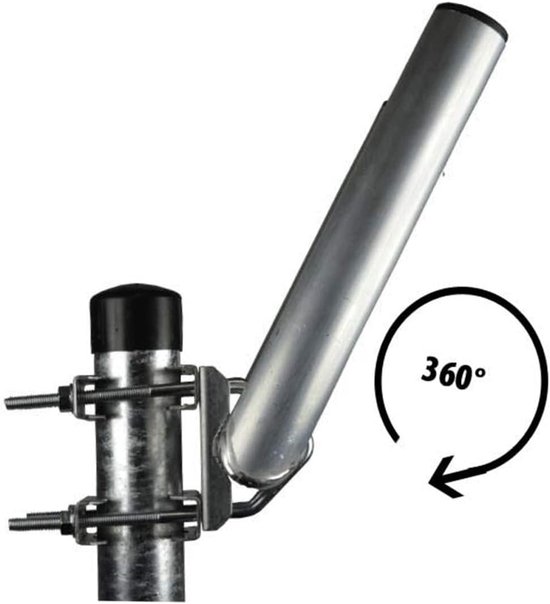 X 25 cm Ø 40 mm aluminium muurbeugel voor satellietantenne — afbeelding 4