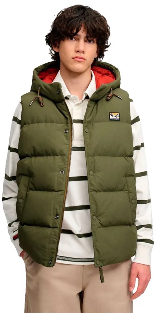 Superdry - Everest Bodywarmer Met Capuchon - Heren - Gilets